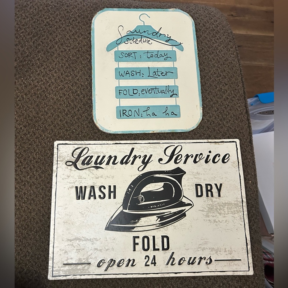 Hobby Lobby NWT Laundry Signs